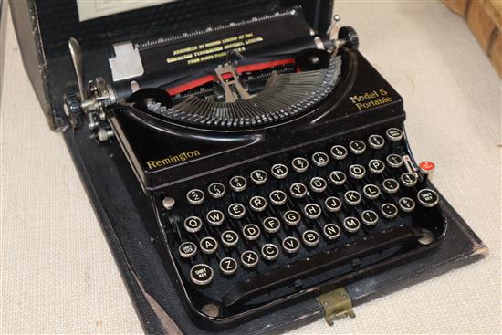 A 1930s Remington model 5 portable typewriter
